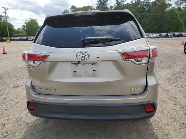 5TDKKRFH6ES032802 - 2014 TOYOTA HIGHLANDER XLE TAN photo 6