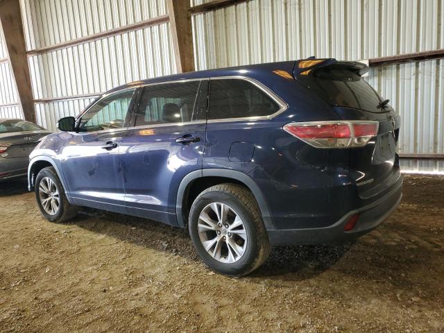 5TDZKRFH5FS066634 - 2015 TOYOTA HIGHLANDER LE BLUE photo 2