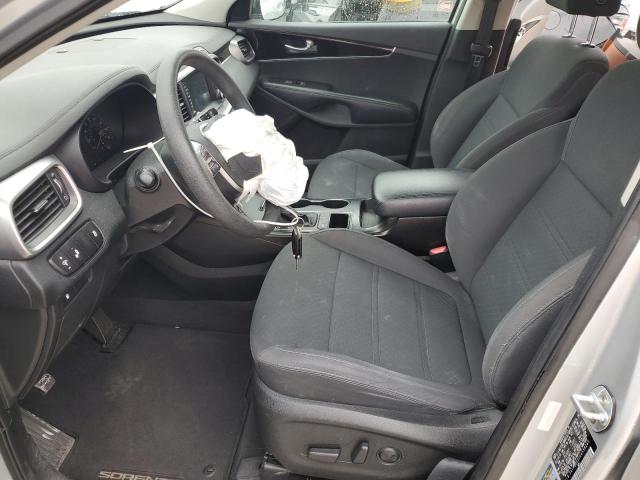 5XYPG4A50KG558245 - 2019 KIA SORENTO LX SILVER photo 7