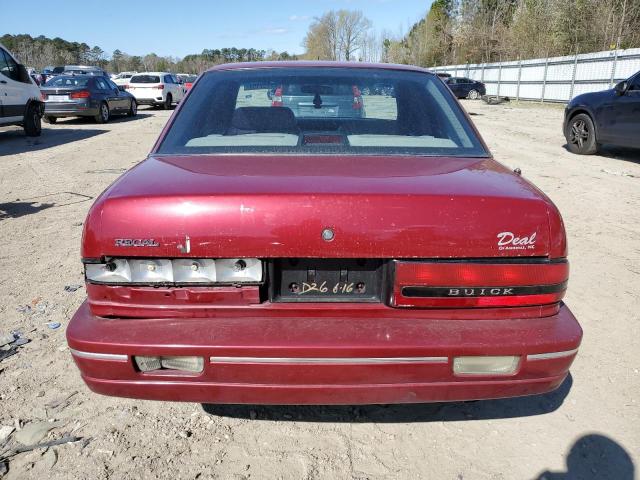 2G4WB54L7P1486502 - 1993 BUICK REGAL CUSTOM RED photo 6