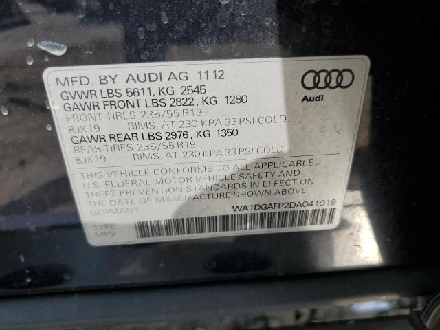 WA1DGAFP2DA041019 - 2013 AUDI Q5 PREMIUM PLUS BLACK photo 12