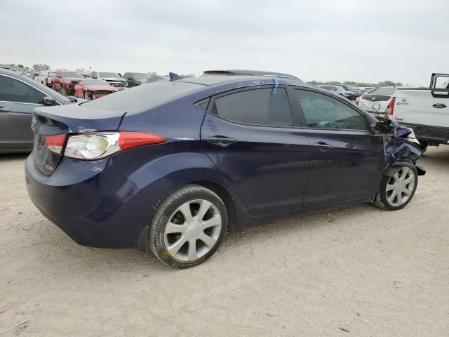 5NPDH4AE5DH250385 - 2013 HYUNDAI ELANTRA GLS BLUE photo 3