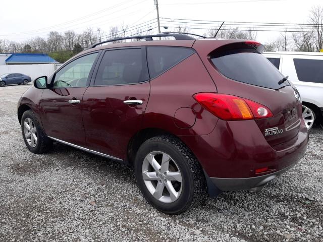 JN8AZ1MW3AW113328 - 2010 NISSAN MURANO S MAROON photo 2