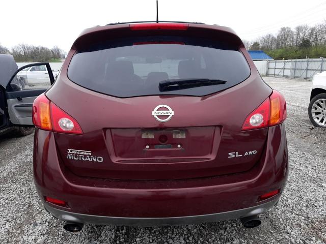 JN8AZ1MW3AW113328 - 2010 NISSAN MURANO S MAROON photo 6