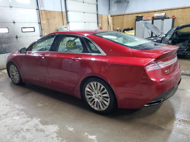 3LN6L2J96ER822623 - 2014 LINCOLN MKZ RED photo 2