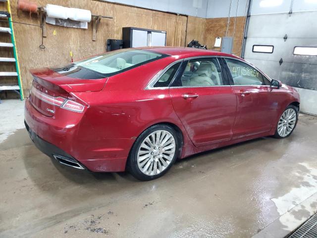 3LN6L2J96ER822623 - 2014 LINCOLN MKZ RED photo 3