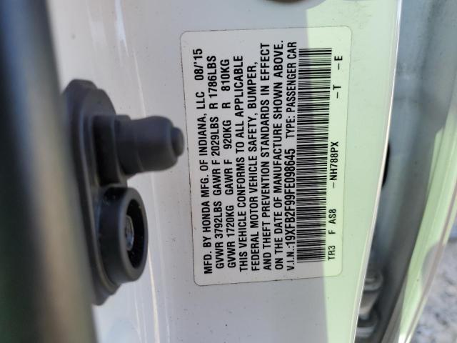 19XFB2F99FE098645 - 2015 HONDA CIVIC EXL 白色 照片 13