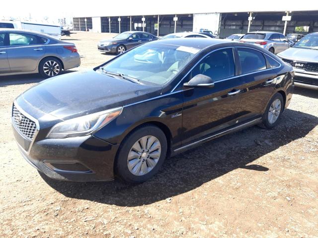 KMHE24L18GA013672 - 2016 HYUNDAI SONATA HYBRID BLACK photo 1