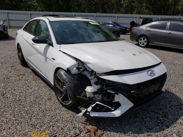 KMHLR4AFXMU156165 - 2021 HYUNDAI ELANTRA N LINE WHITE photo 4