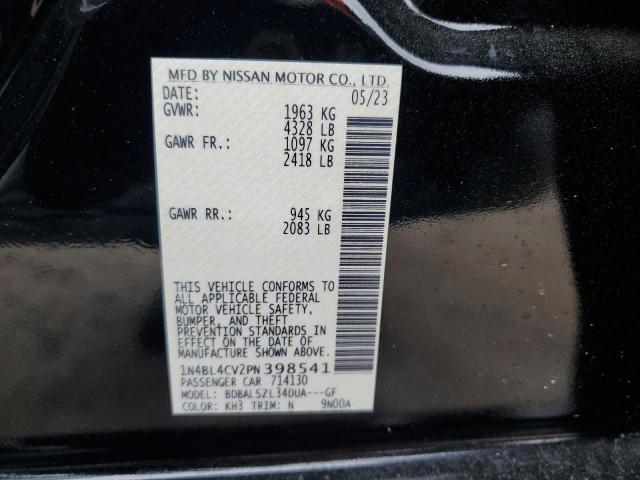 1N4BL4CV2PN398541 - 2023 NISSAN ALTIMA SR BLACK photo 12