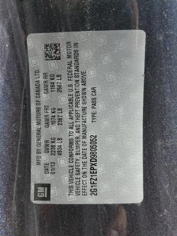 2G1FZ1EPXD9805052 - 2013 CHEVROLET CAMARO ZL1 蓝色 照片 12