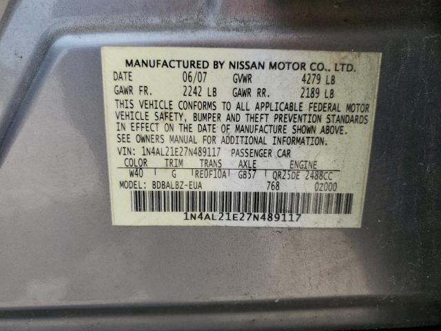 1N4AL21E27N489117 - 2007 NISSAN ALTIMA 2.5 BLUE photo 12