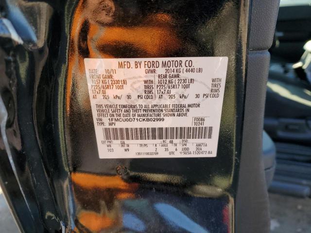 1FMCU0D71CKB02999 - 2012 FORD ESCAPE XLT BLACK photo 12