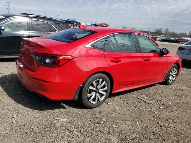 2HGFE2F22NH522598 - 2022 HONDA CIVIC LX RED photo 3