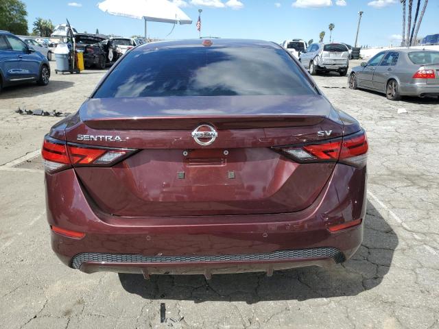 3N1AB8CV2LY258487 - 2020 NISSAN SENTRA SV BURGUNDY photo 6