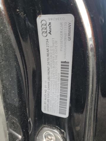 WAUVGAFH2BN011170 - 2011 AUDI S5 PRESTIGE BLACK photo 12