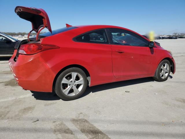 KMHDH6AE0DU016801 - 2013 HYUNDAI ELANTRA GS RED photo 3