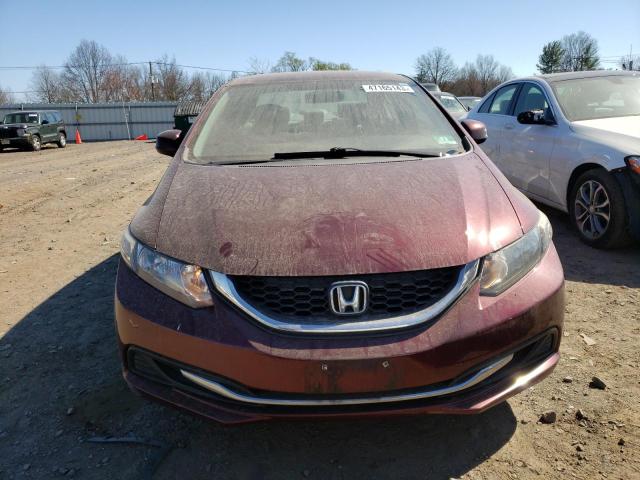 19XFB2F50DE058318 - 2013 HONDA CIVIC LX BURGUNDY photo 5