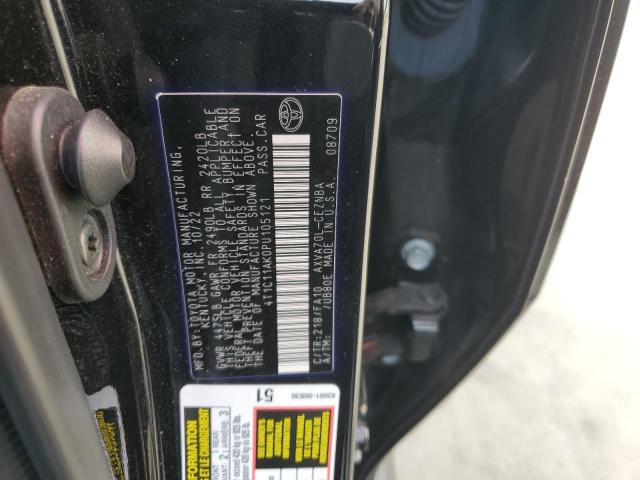 4T1C11AK0PU105121 - 2023 TOYOTA CAMRY LE 黑色 照片 12