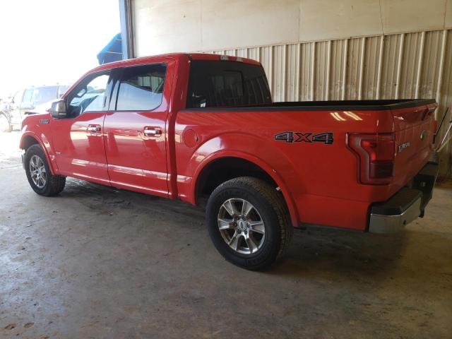 1FTEW1EG1HKC54073 - 2017 FORD F150 SUPERCREW RED photo 2