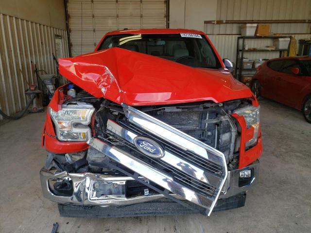 1FTEW1EG1HKC54073 - 2017 FORD F150 SUPERCREW RED photo 5