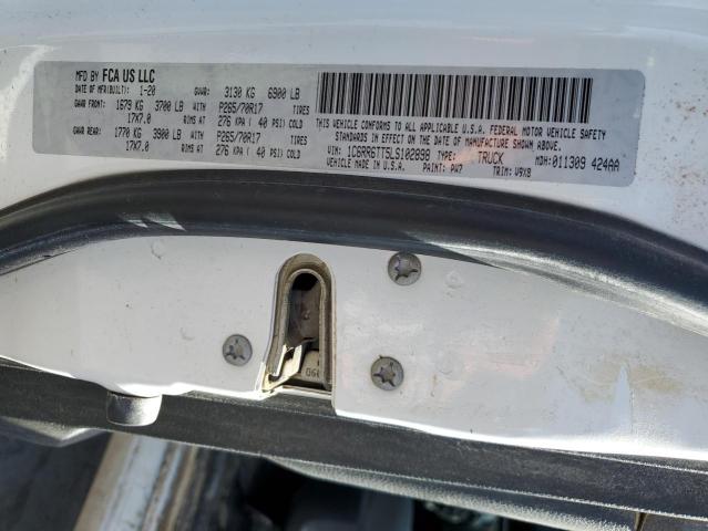 1C6RR6TT5LS102898 - 2020 RAM 1500 CLASS SLT 白色 照片 12