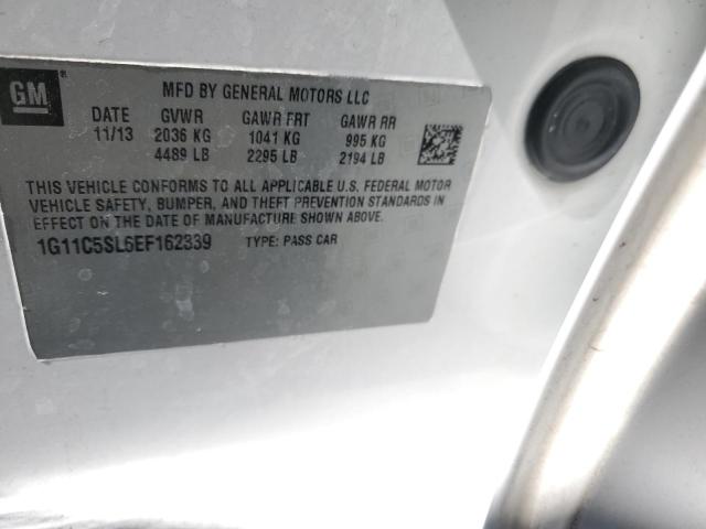 1G11C5SL6EF162339 - 2014 CHEVROLET MALIBU 1LT WHITE photo 12