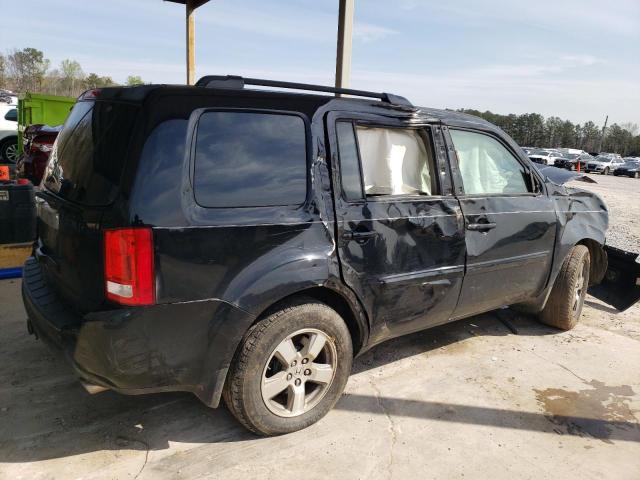 5FNYF38629B005937 - 2009 HONDA PILOT EXL BLACK photo 3