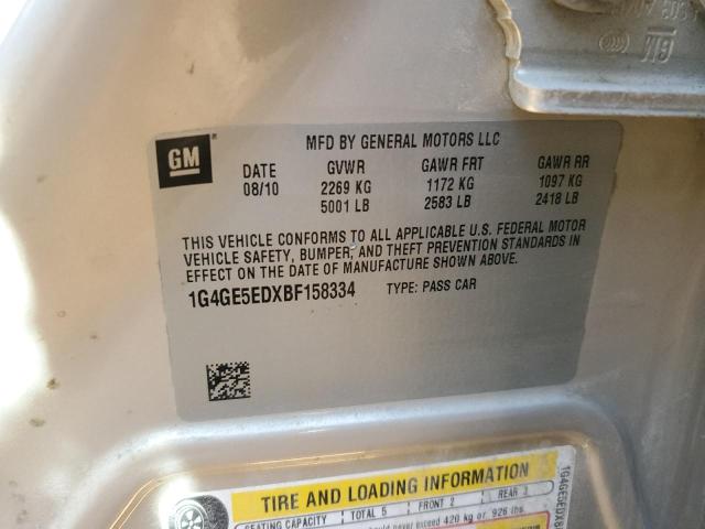 1G4GE5EDXBF158334 - 2011 BUICK LACROSSE CXS 米色 照片 13