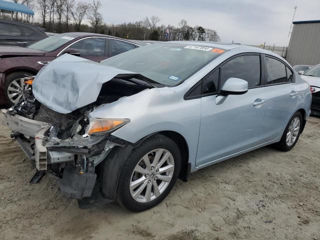 2HGFB2F83CH593481 - 2012 HONDA CIVIC EX BLUE photo 1