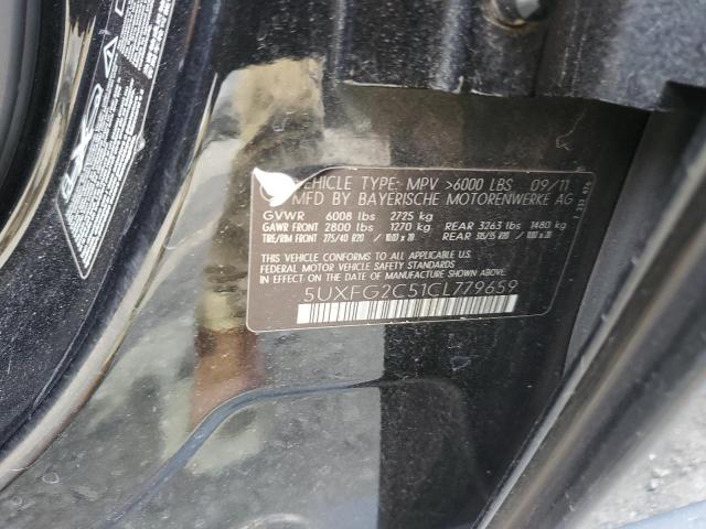 5UXFG2C51CL779659 - 2012 BMW X6 XDRIVE35I BLACK photo 13