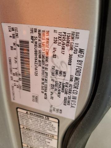 5LMEU88HX4ZJ16125 - 2004 LINCOLN AVIATOR ვერცხლისფერი ფოტო 13