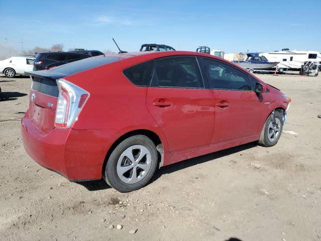 JTDKN3DU6F0484385 - 2015 TOYOTA PRIUS RED photo 3