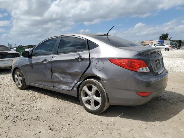 KMHCT4AE3DU494080 - 2013 HYUNDAI ACCENT GLS GRAY photo 2