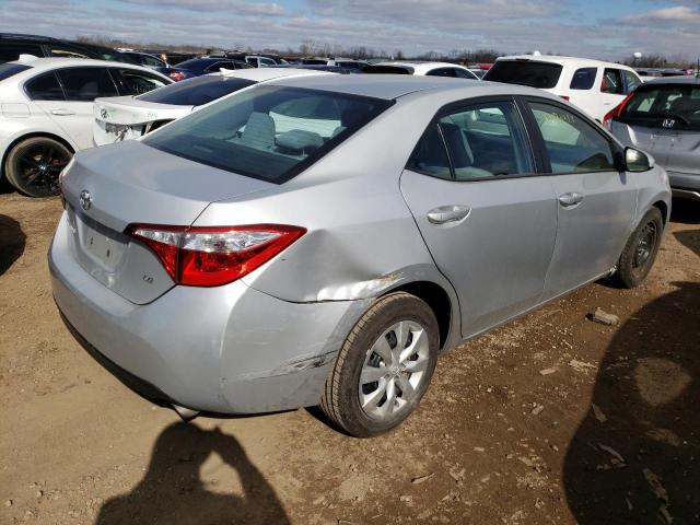 2T1BURHE7EC222422 - 2014 TOYOTA COROLLA L SILVER photo 3