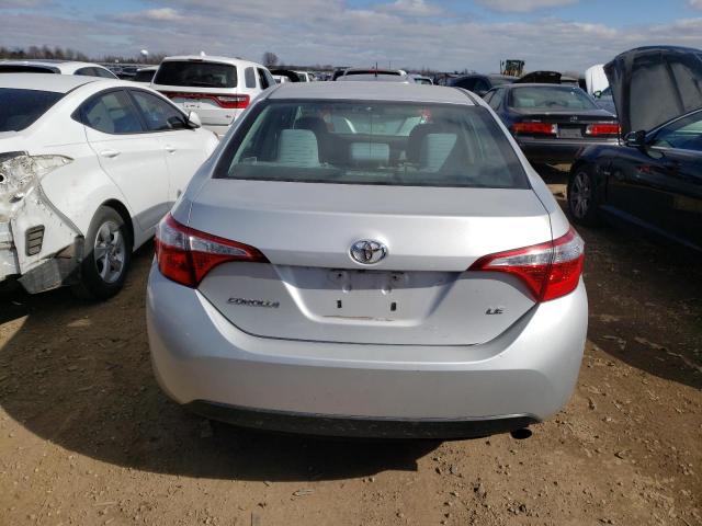 2T1BURHE7EC222422 - 2014 TOYOTA COROLLA L SILVER photo 6