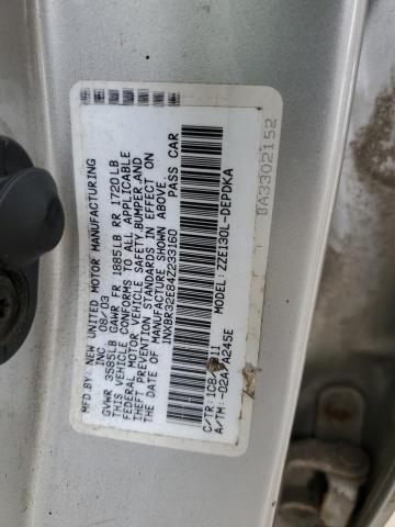 1NXBR32E84Z233160 - 2004 TOYOTA COROLLA CE SILVER photo 13