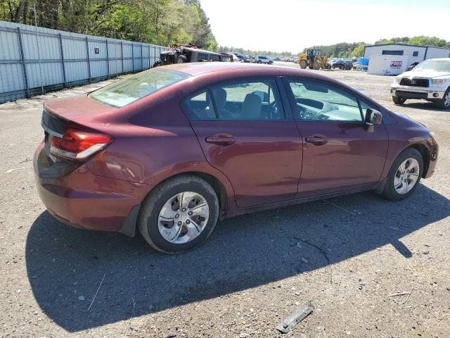 19XFB2F59EE021981 - 2014 HONDA CIVIC LX BURGUNDY photo 3