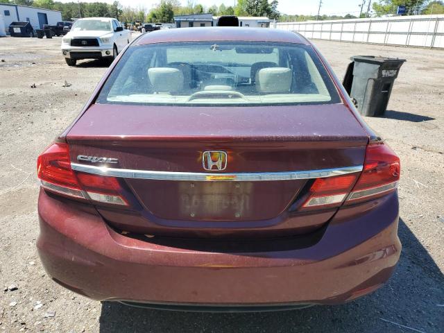 19XFB2F59EE021981 - 2014 HONDA CIVIC LX BURGUNDY photo 6