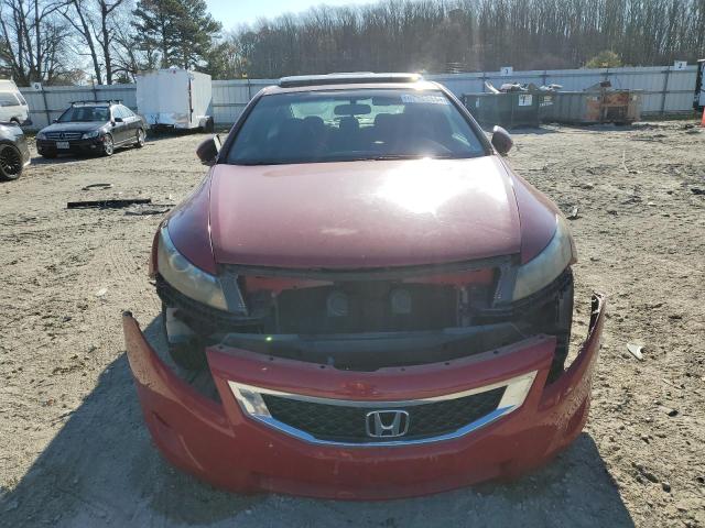 1HGCS22849A012439 - 2009 HONDA ACCORD EXL RED photo 5