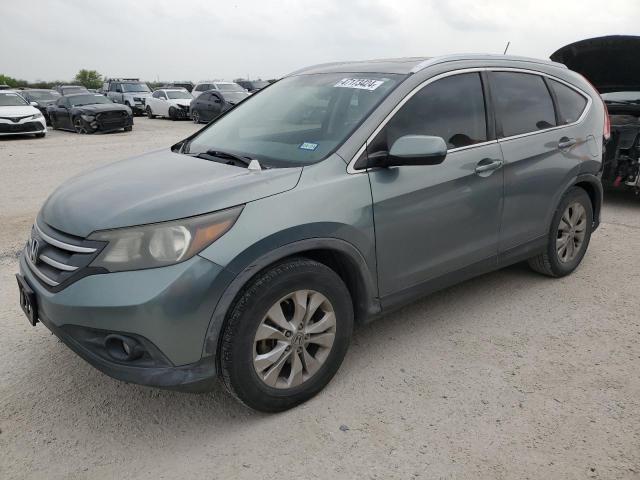 JHLRM3H77CC008374 - 2012 HONDA CR-V EXL GREEN photo 1