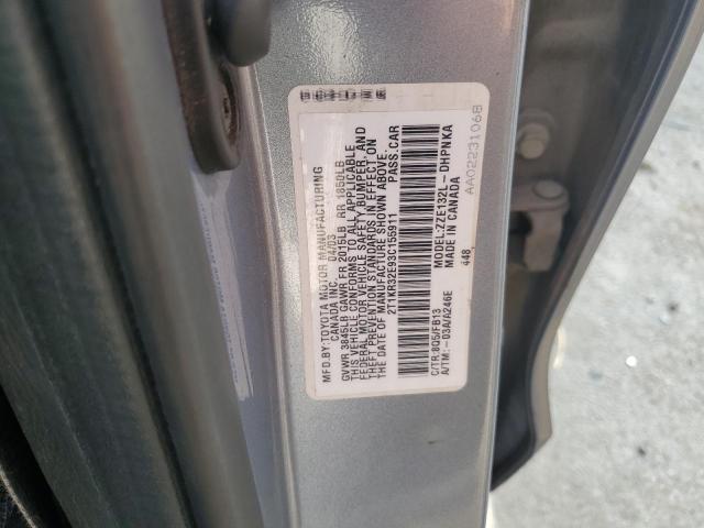 2T1KR32E93C155911 - 2003 TOYOTA COROLLA MA XR BLUE photo 13