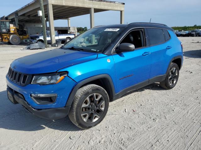 3C4NJDDB8JT223154 - 2018 JEEP COMPASS TRAILHAWK BLUE photo 1