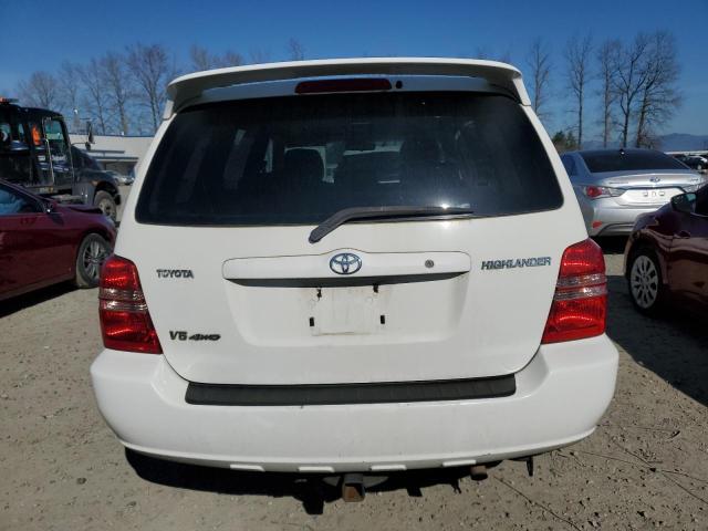 JTEHF21A010014157 - 2001 TOYOTA HIGHLANDER WHITE photo 6