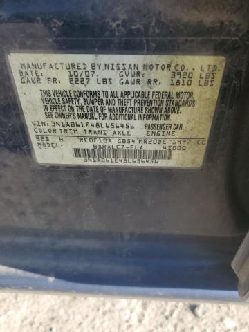 3N1AB61E48L656456 - 2008 NISSAN SENTRA 2.0 BLUE photo 12