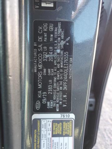 3KPF24AD0LE176555 - 2020 KIA FORTE FE GRAY photo 12