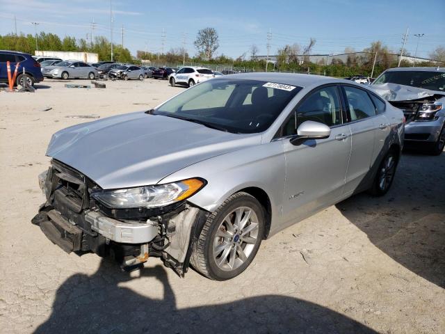 3FA6P0LU0HR385789 - 2017 FORD FUSION SE HYBRID SILVER photo 1