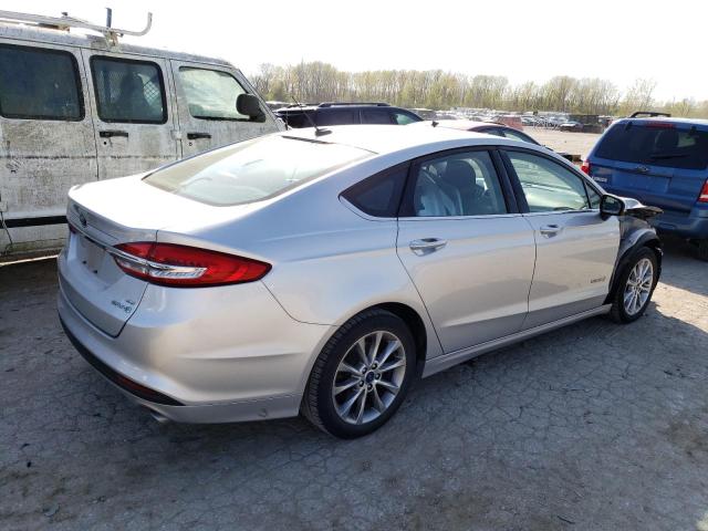 3FA6P0LU0HR385789 - 2017 FORD FUSION SE HYBRID SILVER photo 3