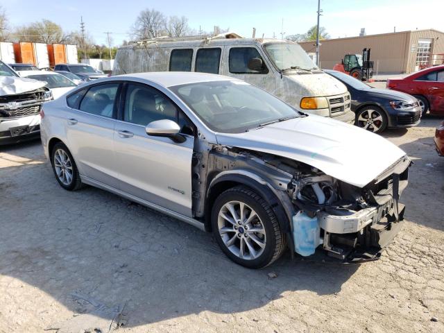 3FA6P0LU0HR385789 - 2017 FORD FUSION SE HYBRID SILVER photo 4