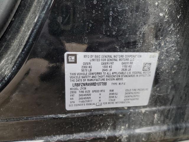 LRBFZNR49MD107788 - 2021 BUICK ENVISION ESSENCE Սև լուսանկար 13